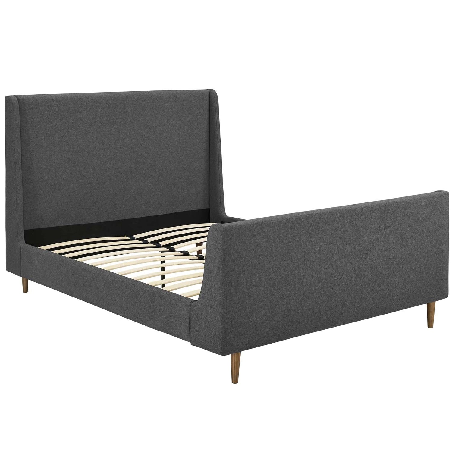 Aubree Upholstered Fabric Sleigh Platform Bed by Modway