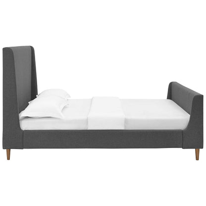 Aubree Upholstered Fabric Sleigh Platform Bed by Modway