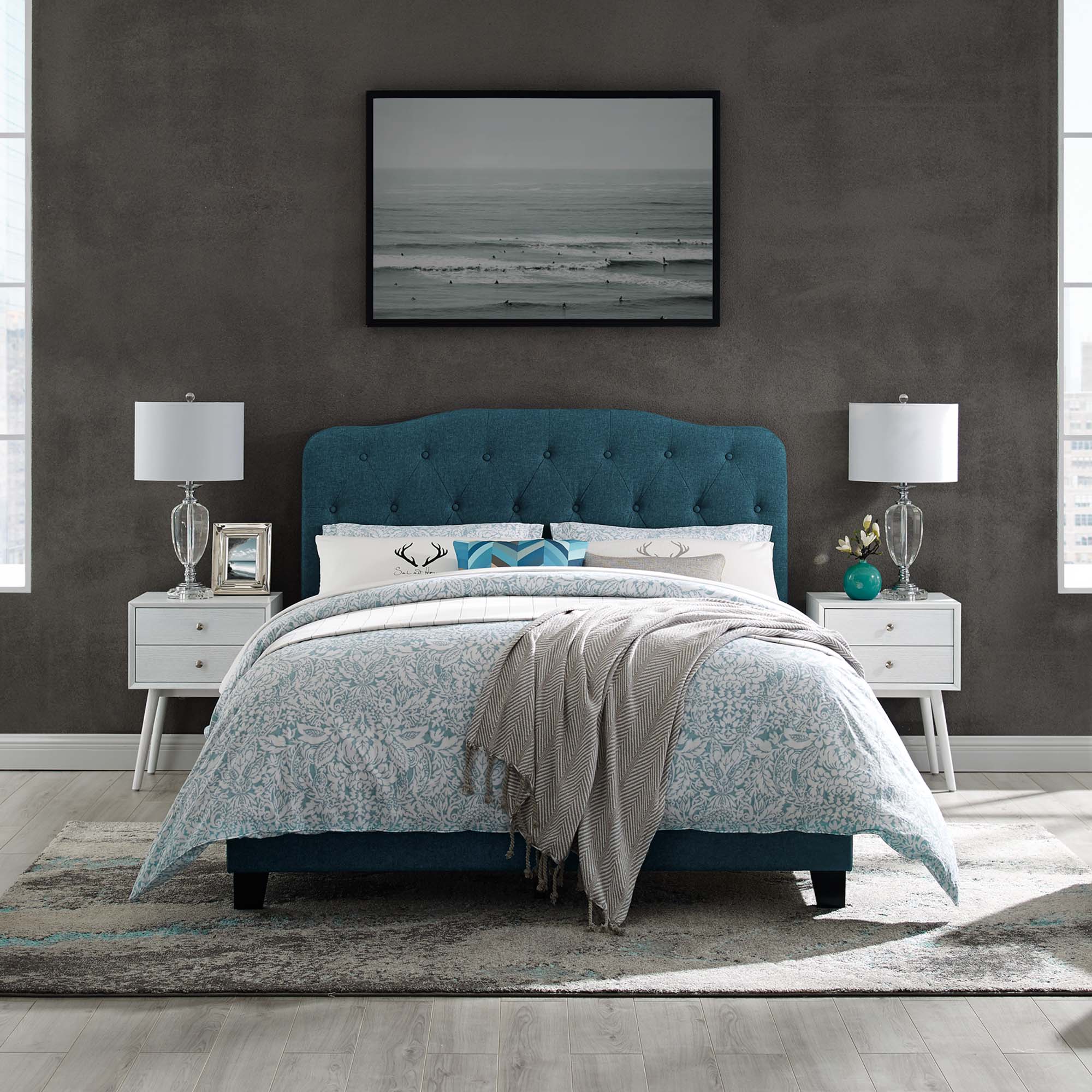 Amelia Upholstered Fabric Bed by Modway