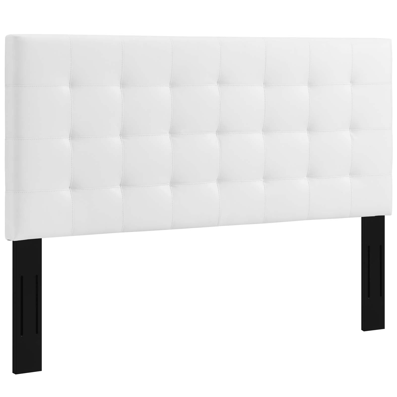 Paisley Tufted Upholstered Faux Leather Headboard By HouseBean