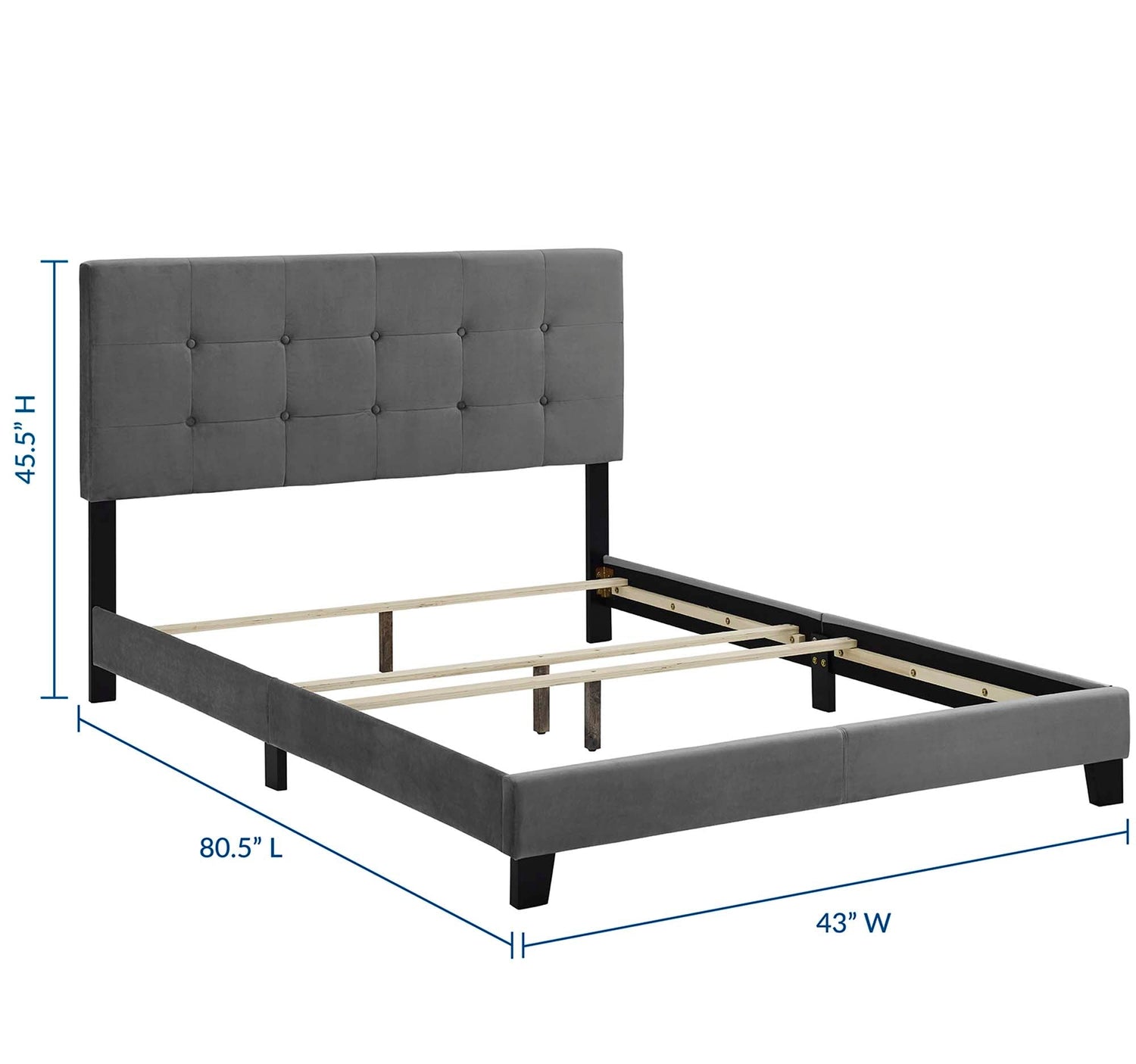 Amira Performance Velvet Bed by Modway