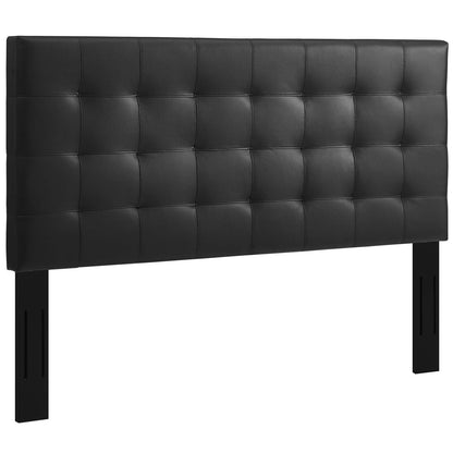 Paisley Tufted Upholstered Faux Leather Headboard By HouseBean