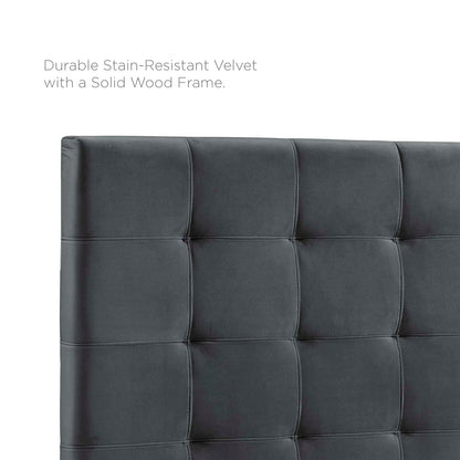 Paisley Tufted Upholstered Performance Velvet Headboard By HouseBean