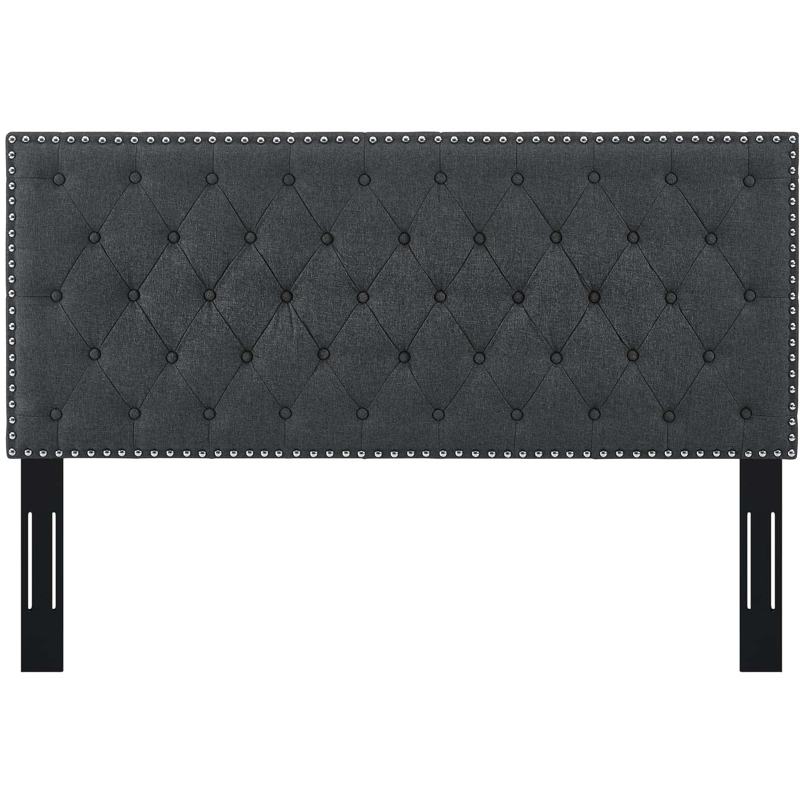 Helena Tufted Upholstered Linen Fabric Headboard By HouseBean