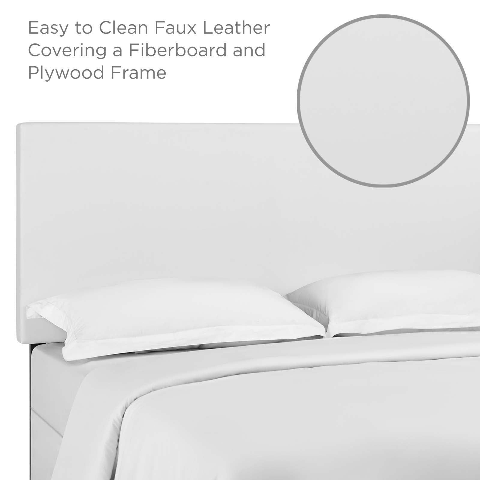 Taylor Upholstered Faux Leather Headboard By HouseBean