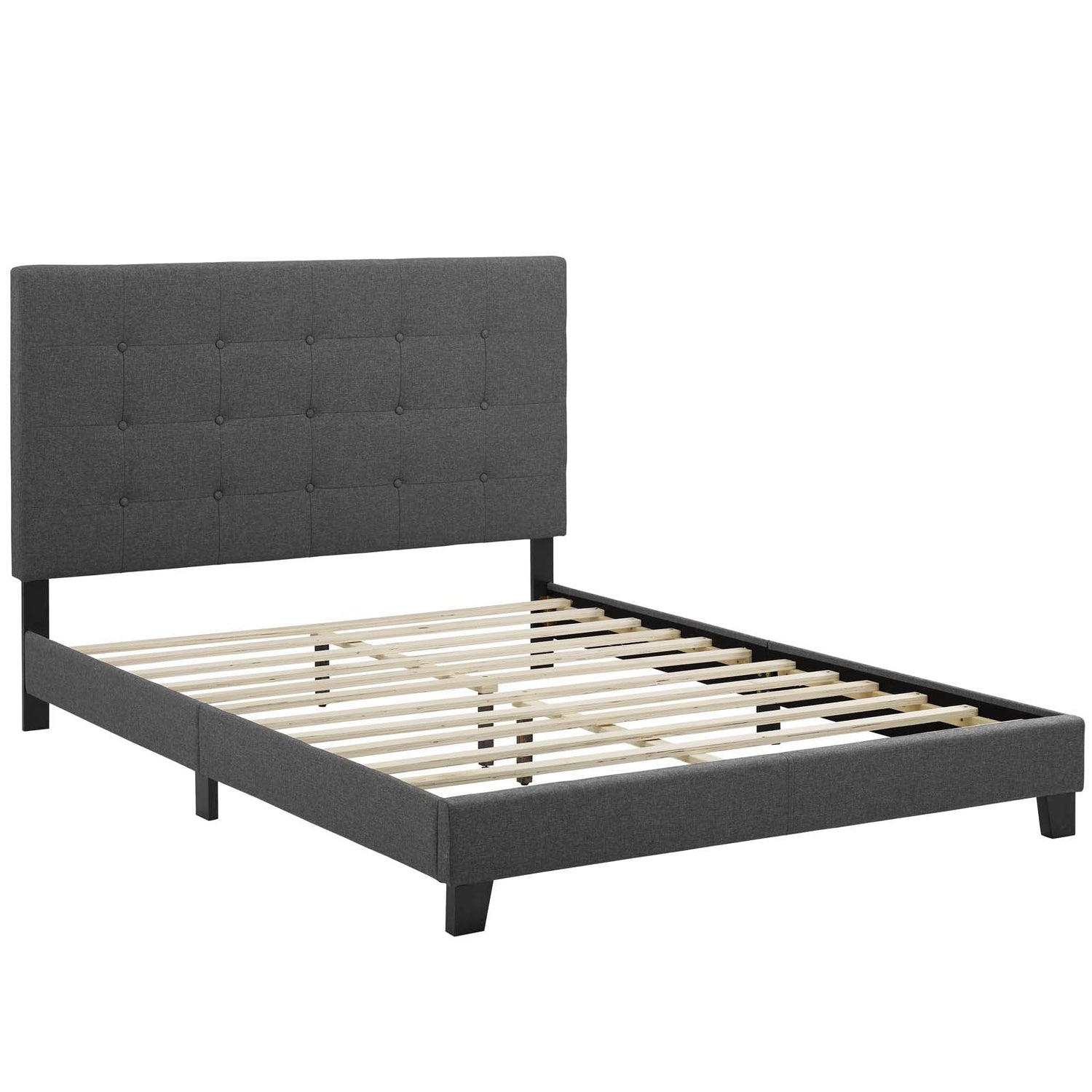 Melanie Tufted Button Upholstered Fabric Platform Bed by Modway