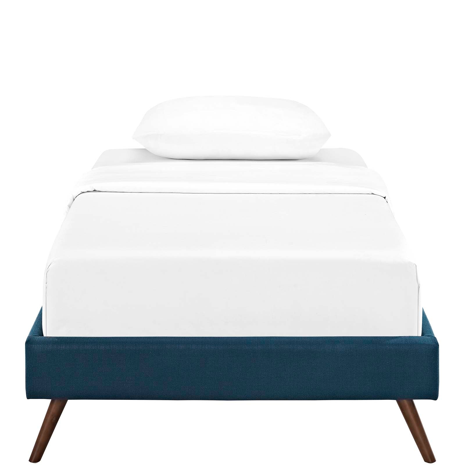 Loryn Fabric Bed Frame with Round Splayed Legs By HouseBean