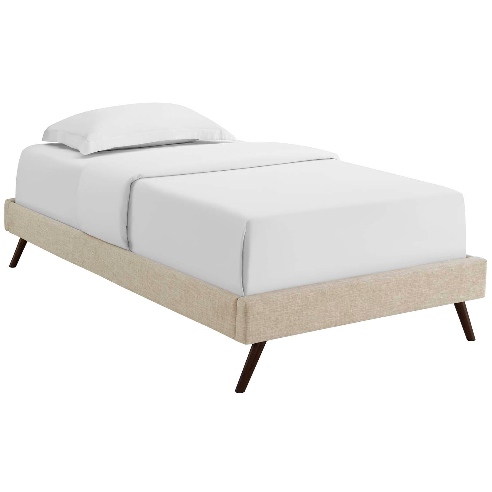 Loryn Fabric Bed Frame with Round Splayed Legs By HouseBean