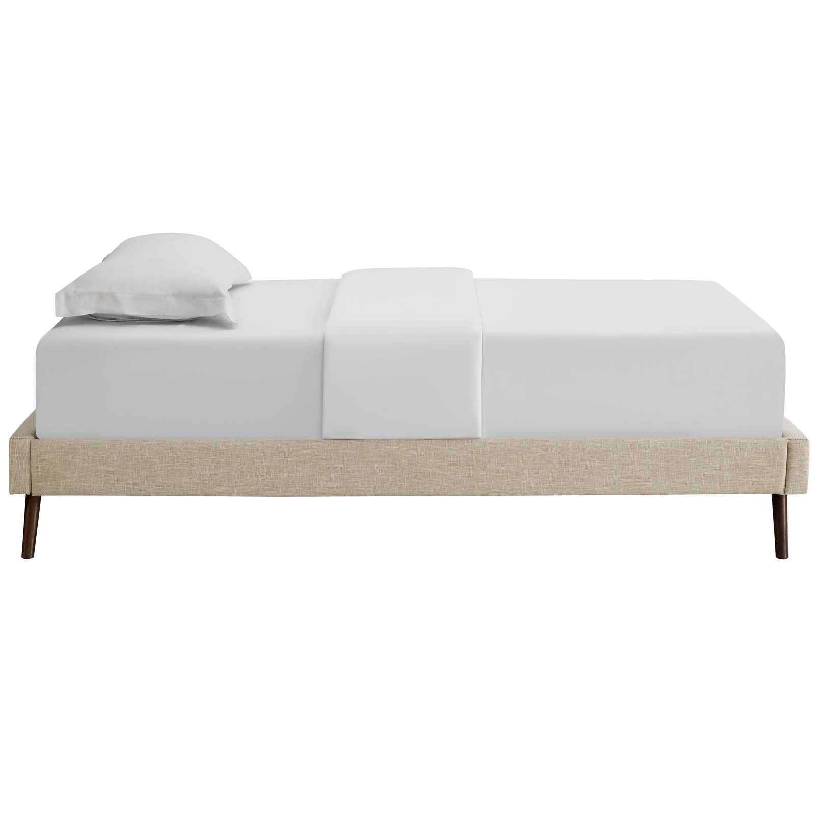 Loryn Fabric Bed Frame with Round Splayed Legs By HouseBean