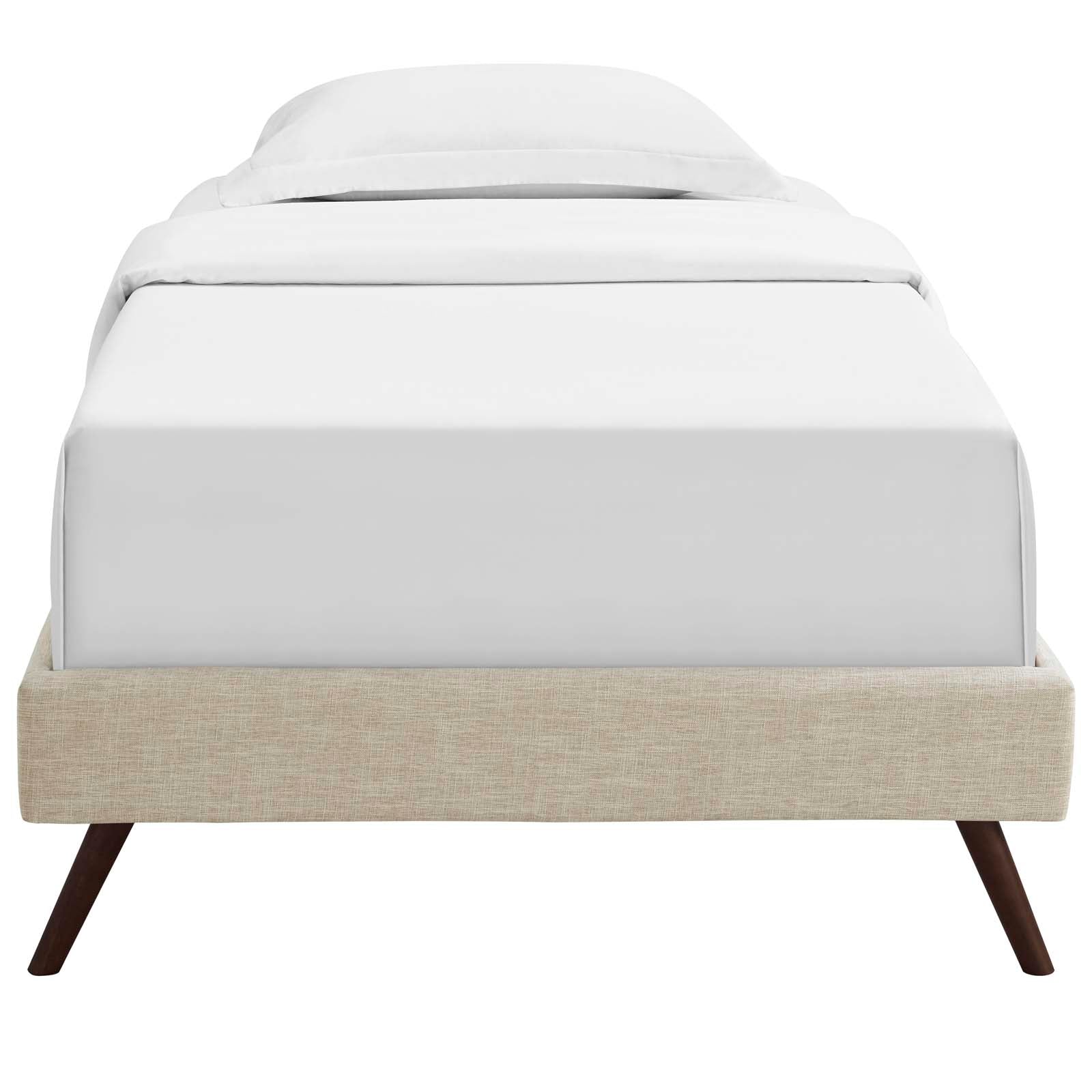 Loryn Fabric Bed Frame with Round Splayed Legs By HouseBean