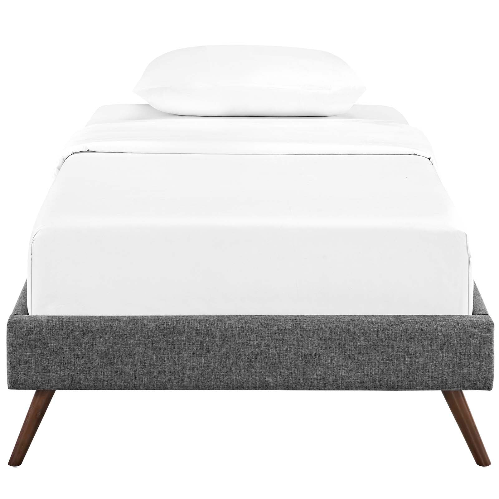 Loryn Fabric Bed Frame with Round Splayed Legs By HouseBean