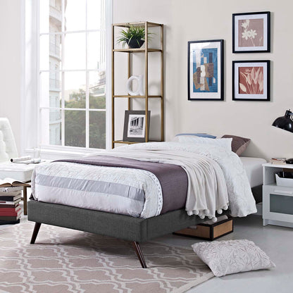 Loryn Fabric Bed Frame with Round Splayed Legs By HouseBean