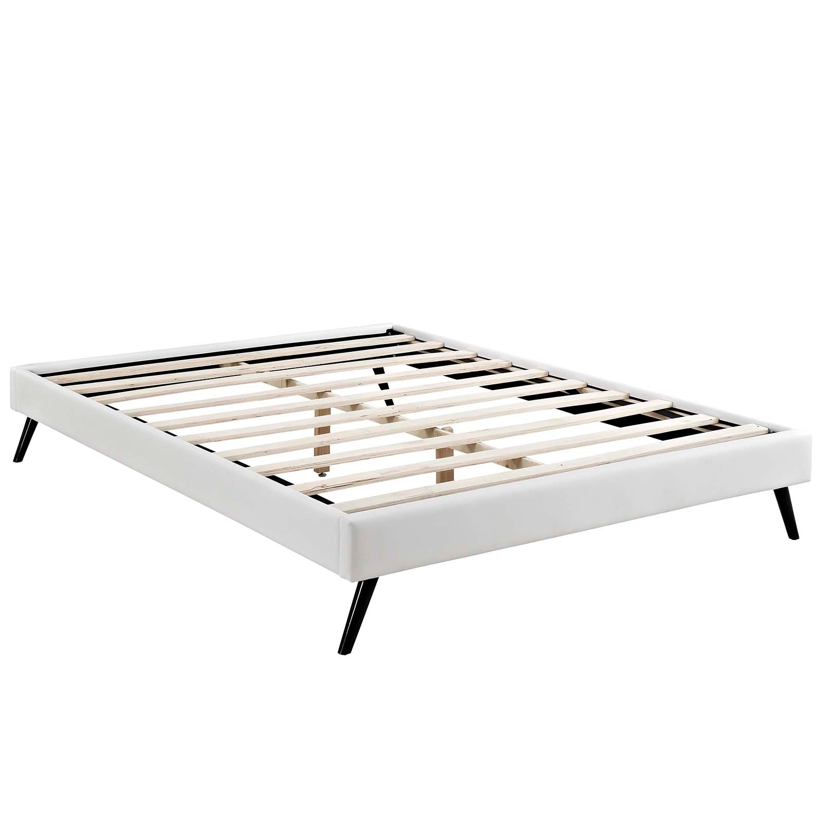 Loryn Vinyl Bed Frame with Round Splayed Legs by Modway