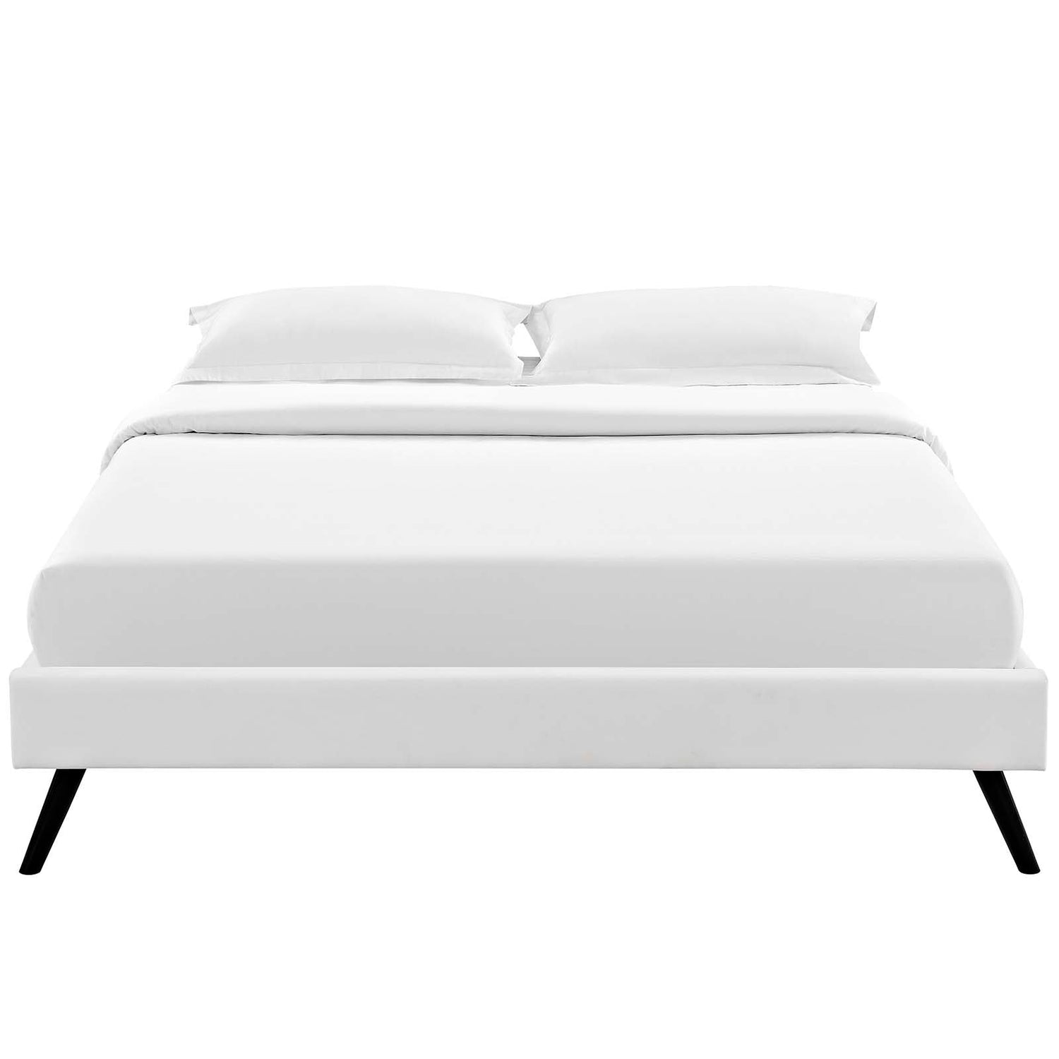 Loryn Vinyl Bed Frame with Round Splayed Legs by Modway