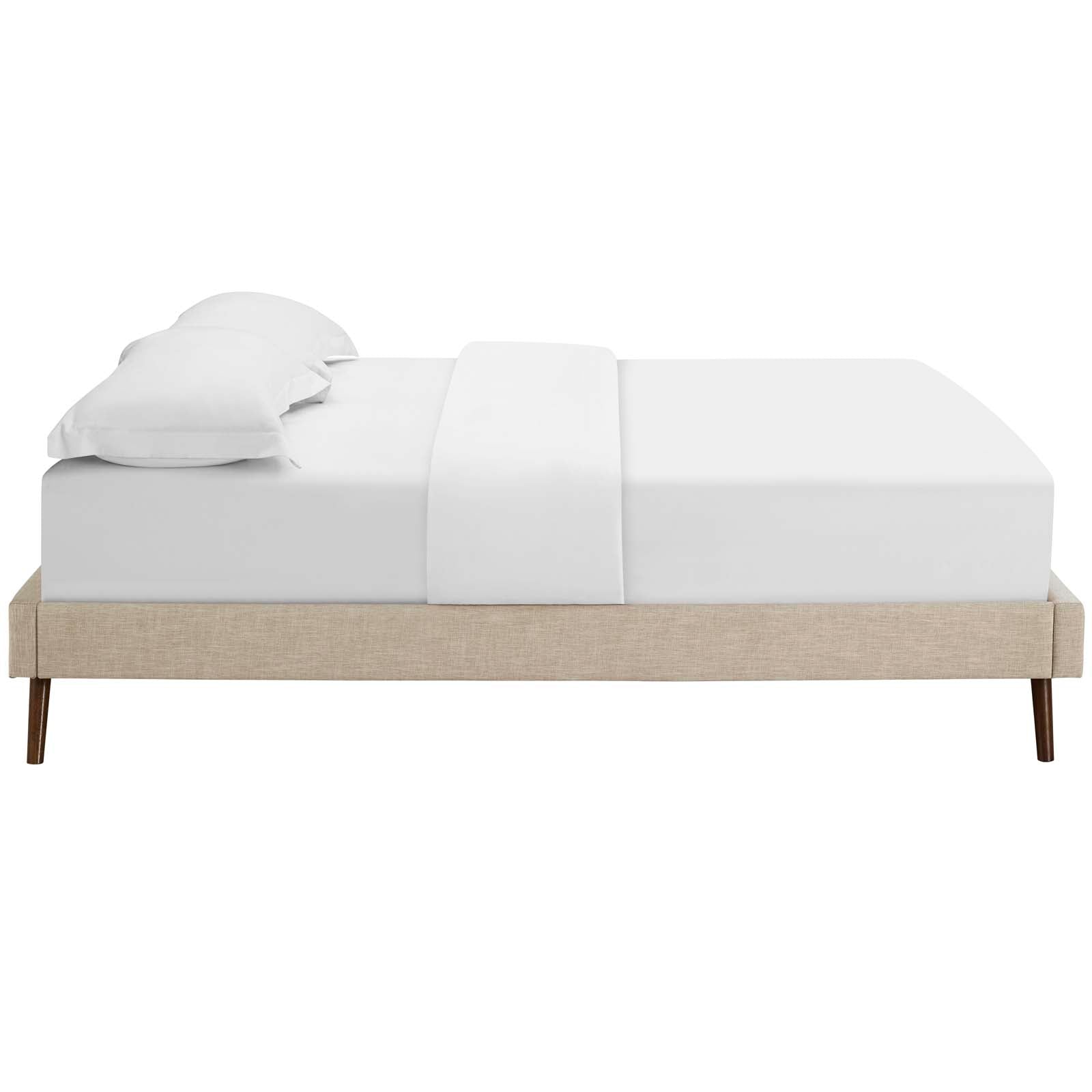 Loryn Fabric Bed Frame with Round Splayed Legs By HouseBean