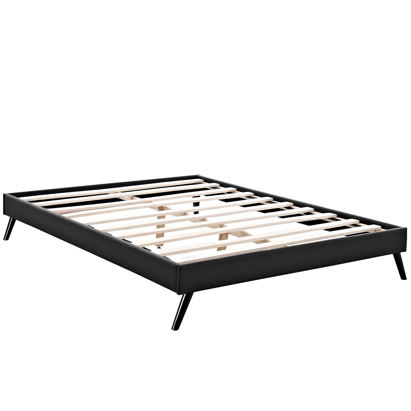 Loryn Vinyl Bed Frame with Round Splayed Legs by Modway