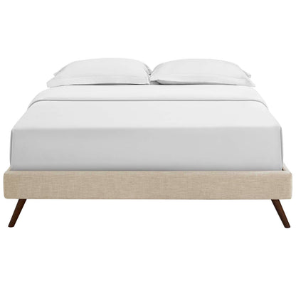 Loryn Fabric Bed Frame with Round Splayed Legs By HouseBean