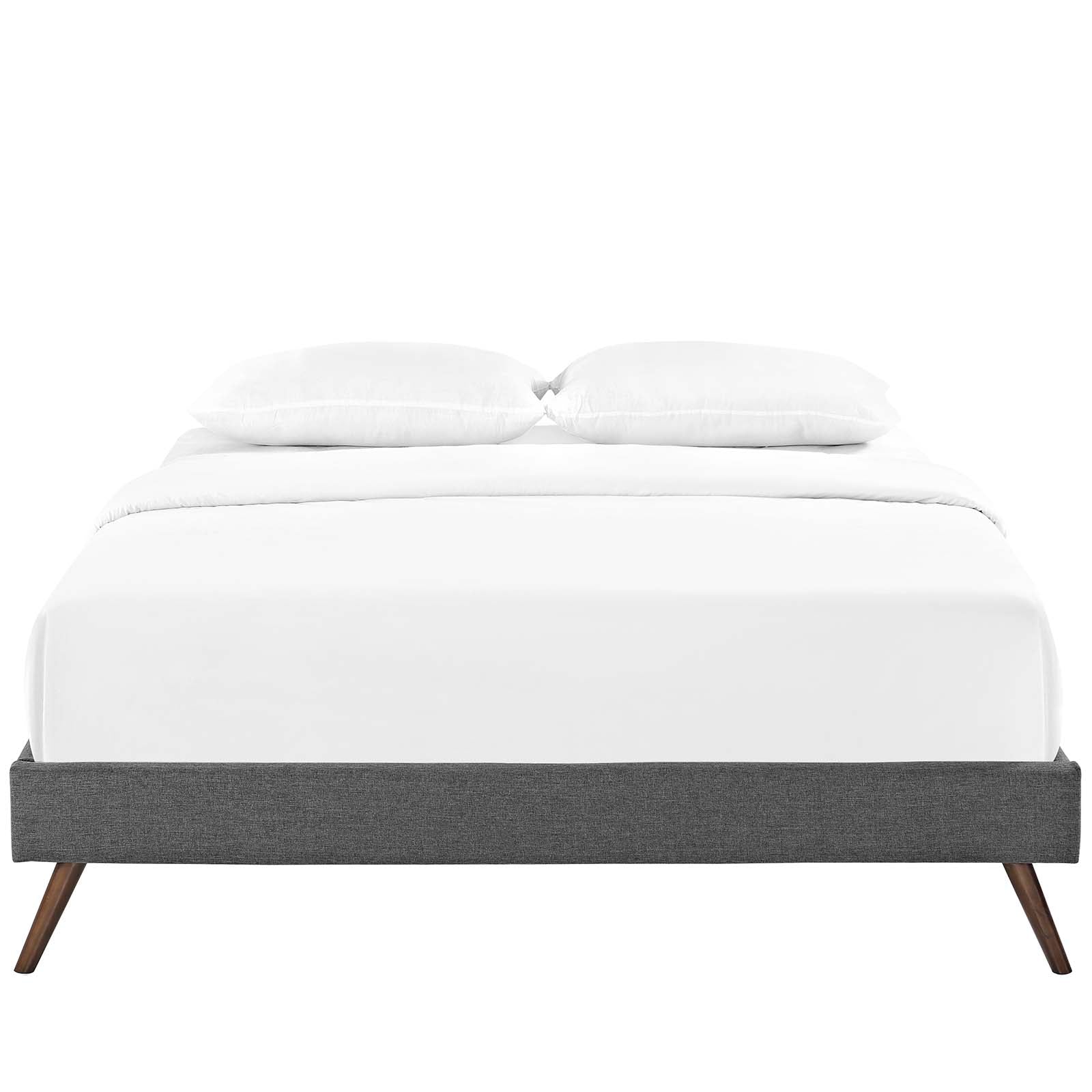 Loryn Fabric Bed Frame with Round Splayed Legs By HouseBean