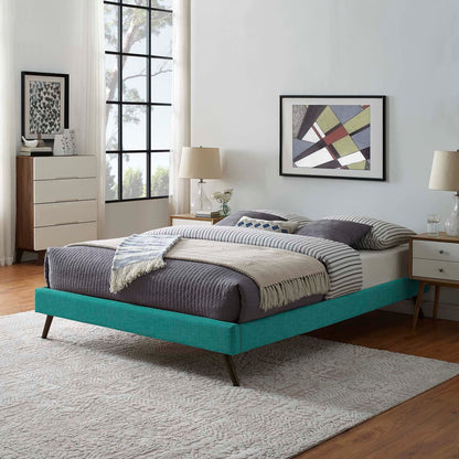 Loryn Fabric Bed Frame with Round Splayed Legs By HouseBean