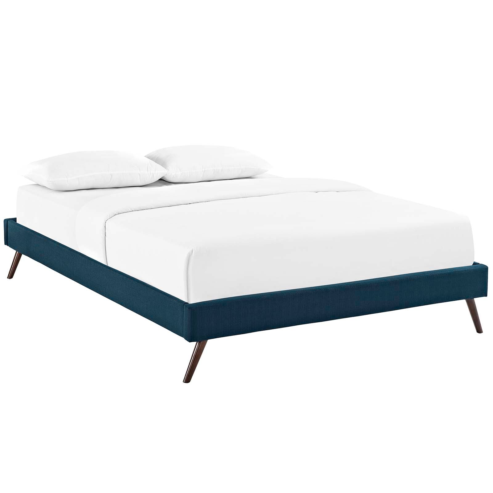 Loryn Fabric Bed Frame with Round Splayed Legs By HouseBean