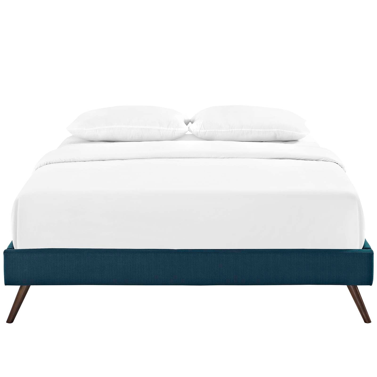 Loryn Fabric Bed Frame with Round Splayed Legs By HouseBean