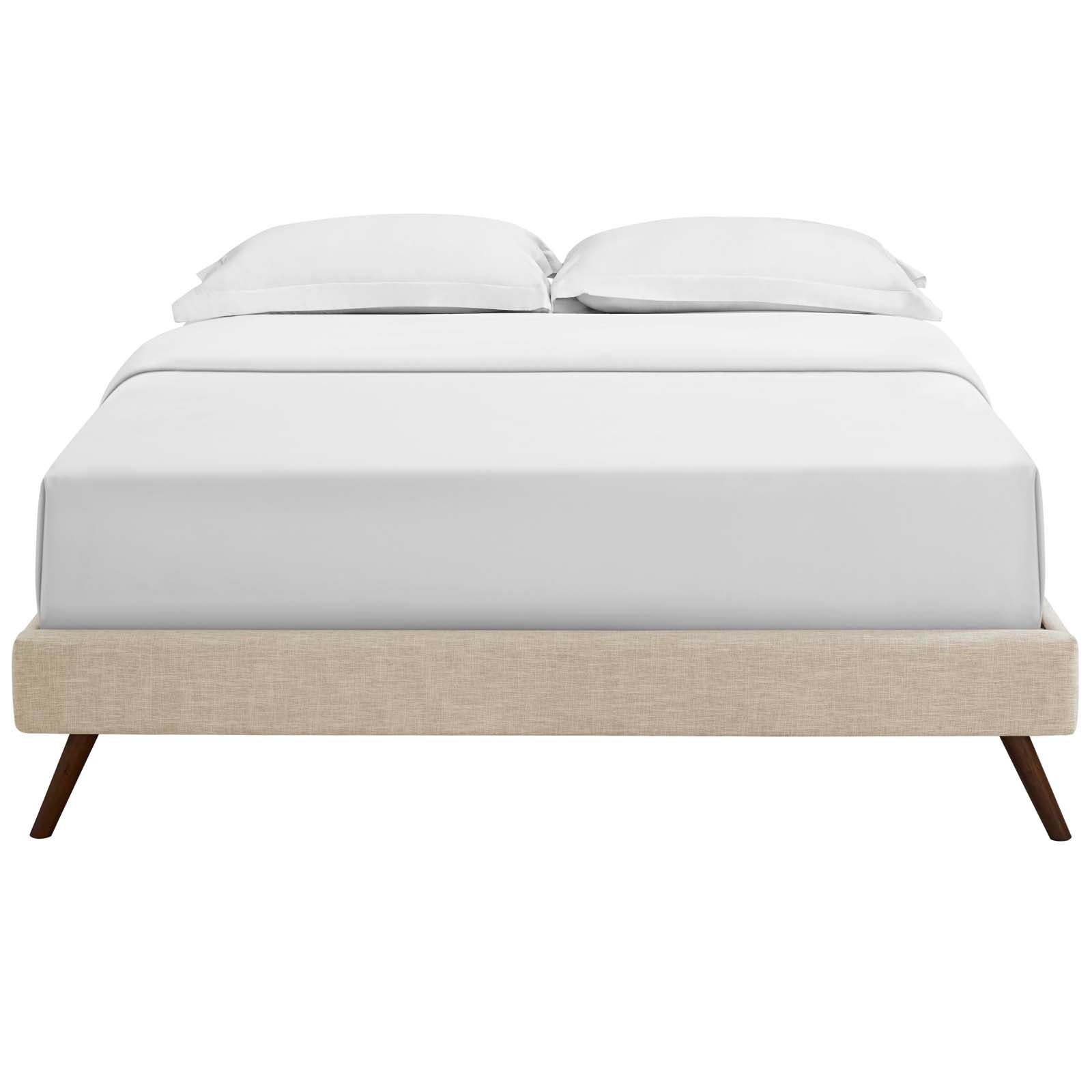 Loryn Fabric Bed Frame with Round Splayed Legs By HouseBean