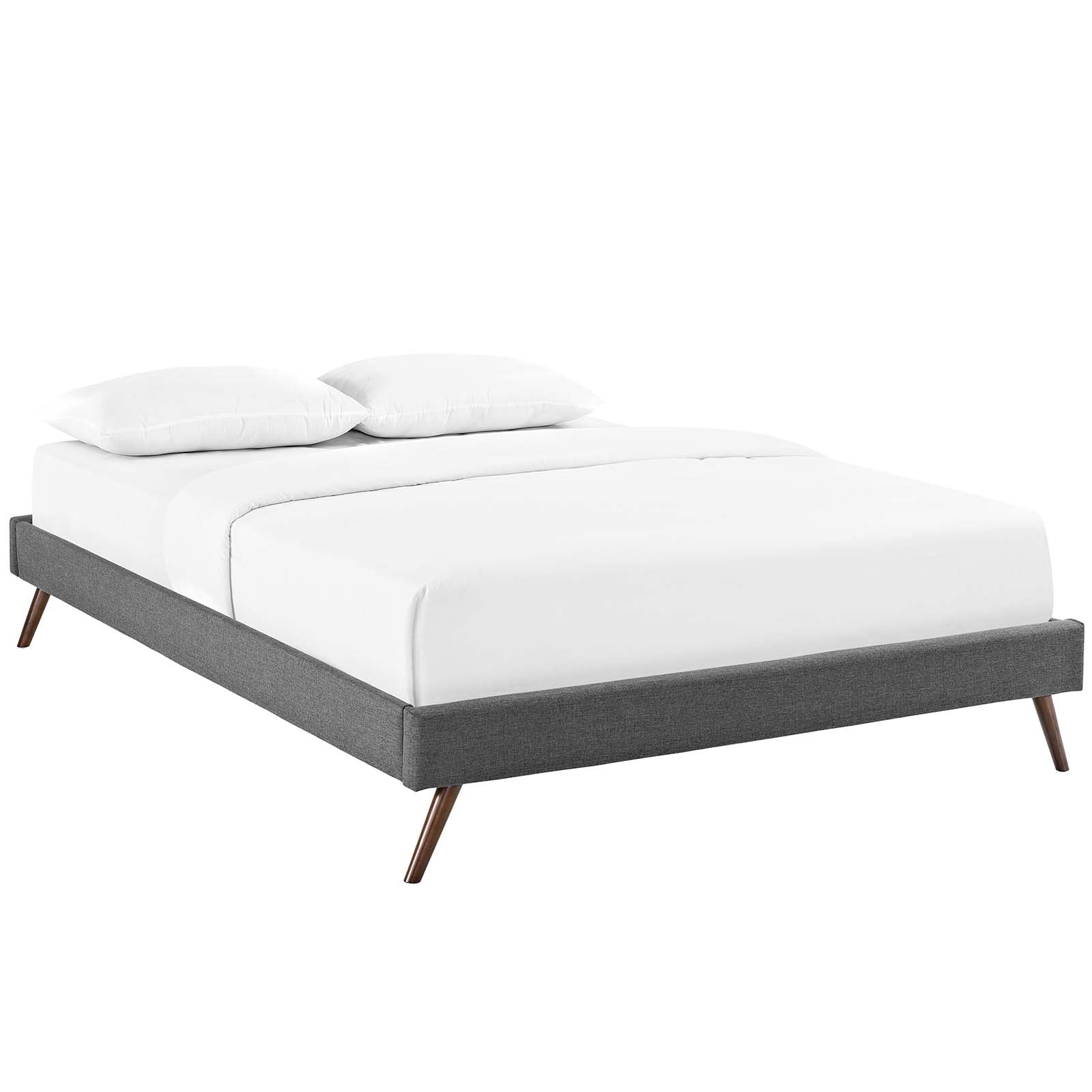 Loryn Fabric Bed Frame with Round Splayed Legs By HouseBean