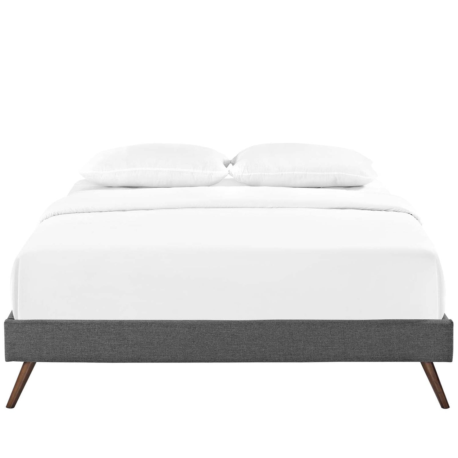 Loryn Fabric Bed Frame with Round Splayed Legs By HouseBean