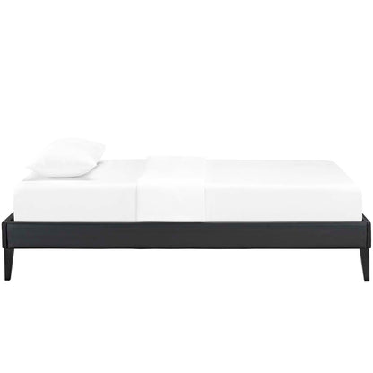 Tessie Vinyl Bed Frame with Squared Tapered Legs By HouseBean