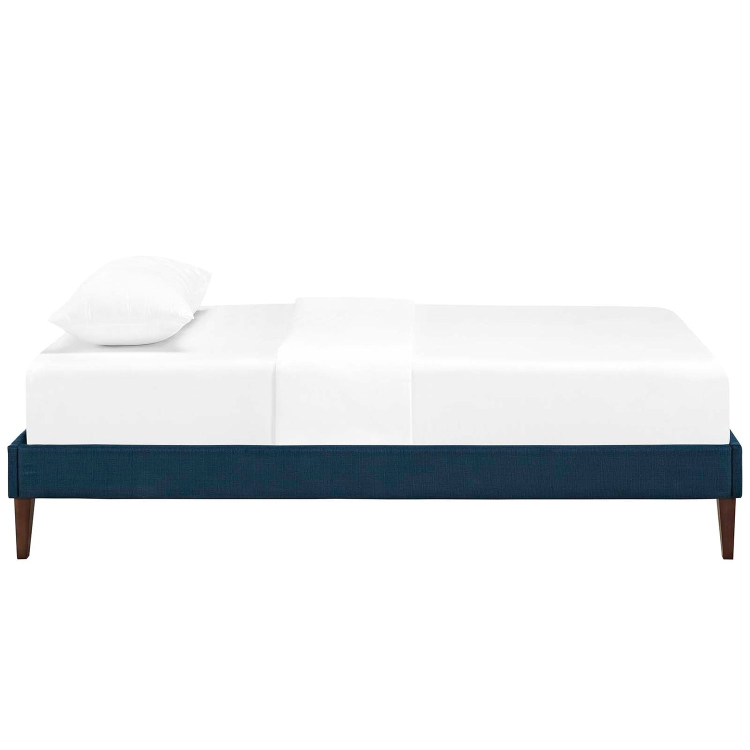 Tessie Fabric Bed Frame with Squared Tapered Legs By HouseBean