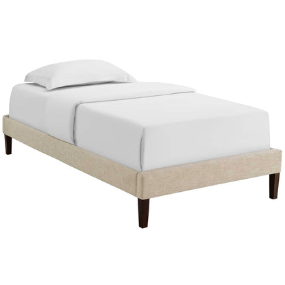 Tessie Fabric Bed Frame with Squared Tapered Legs By HouseBean