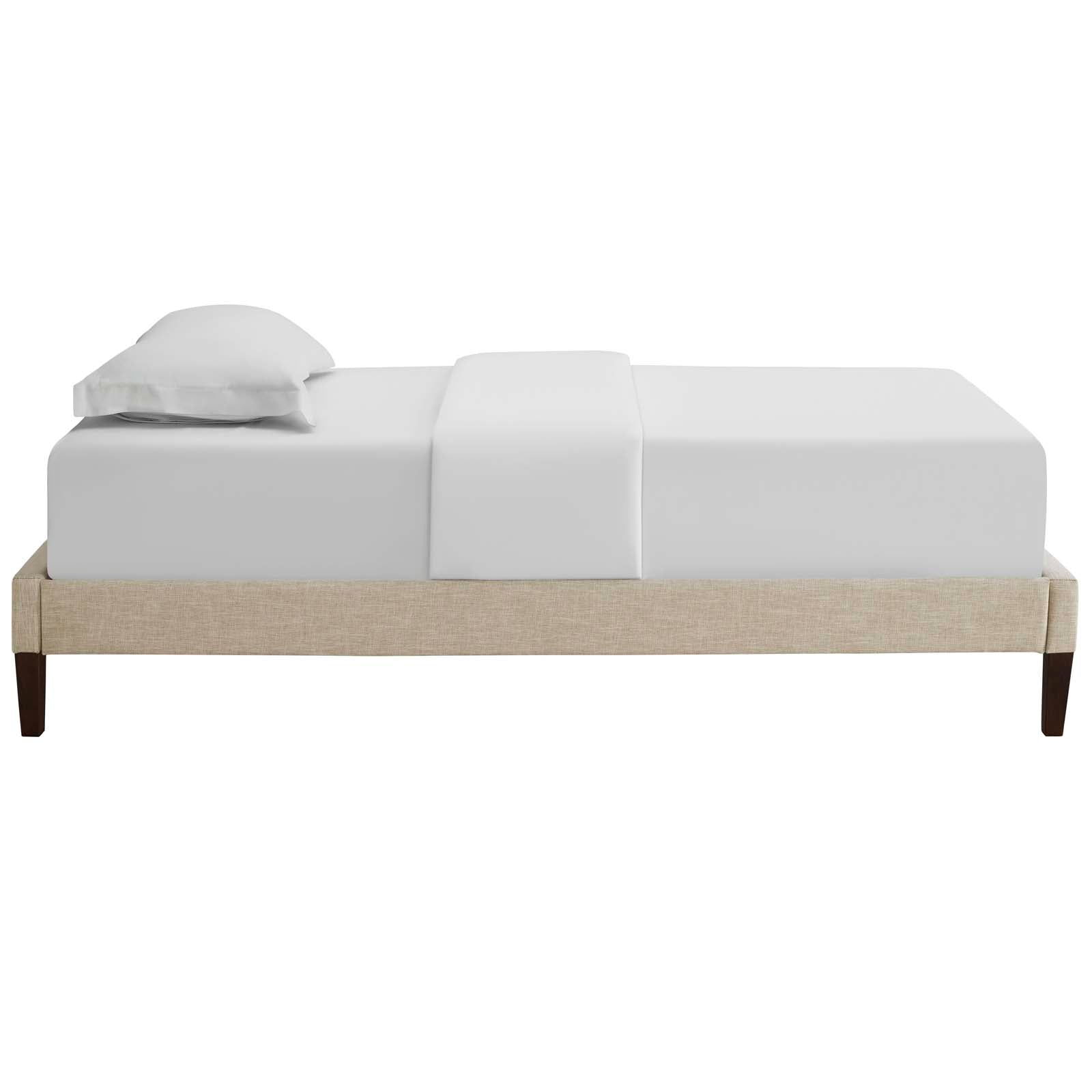 Tessie Fabric Bed Frame with Squared Tapered Legs By HouseBean