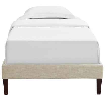 Tessie Fabric Bed Frame with Squared Tapered Legs By HouseBean