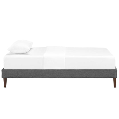 Tessie Fabric Bed Frame with Squared Tapered Legs By HouseBean