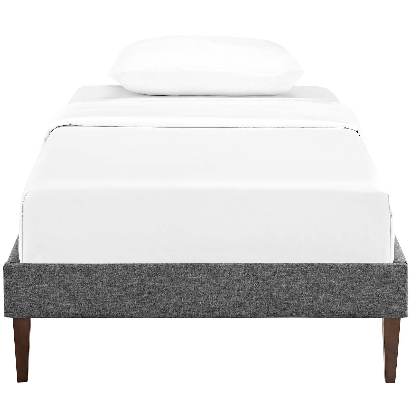 Tessie Fabric Bed Frame with Squared Tapered Legs By HouseBean