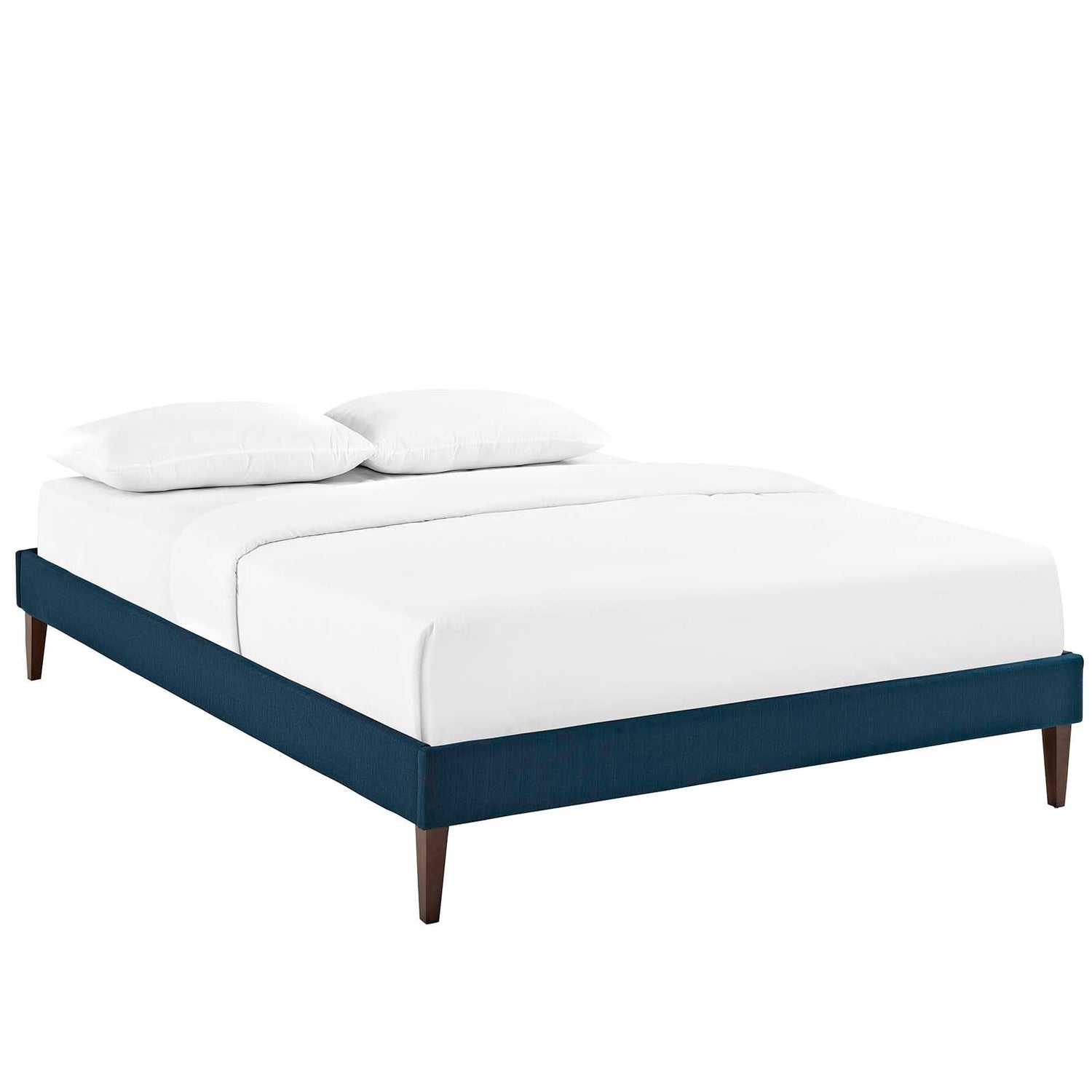 Tessie Fabric Bed Frame with Squared Tapered Legs By HouseBean