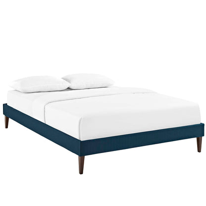 Tessie Fabric Bed Frame with Squared Tapered Legs By HouseBean