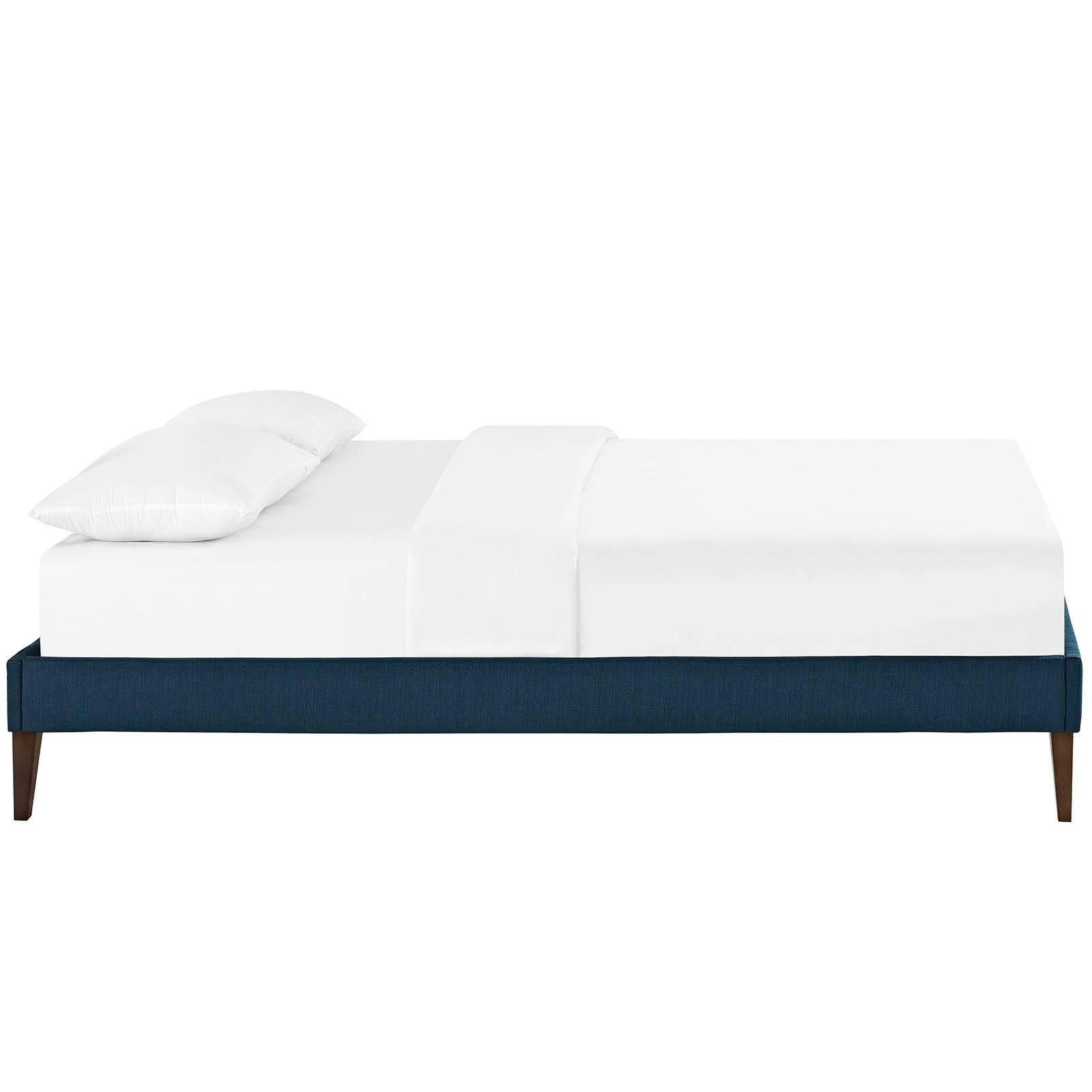 Tessie Fabric Bed Frame with Squared Tapered Legs By HouseBean