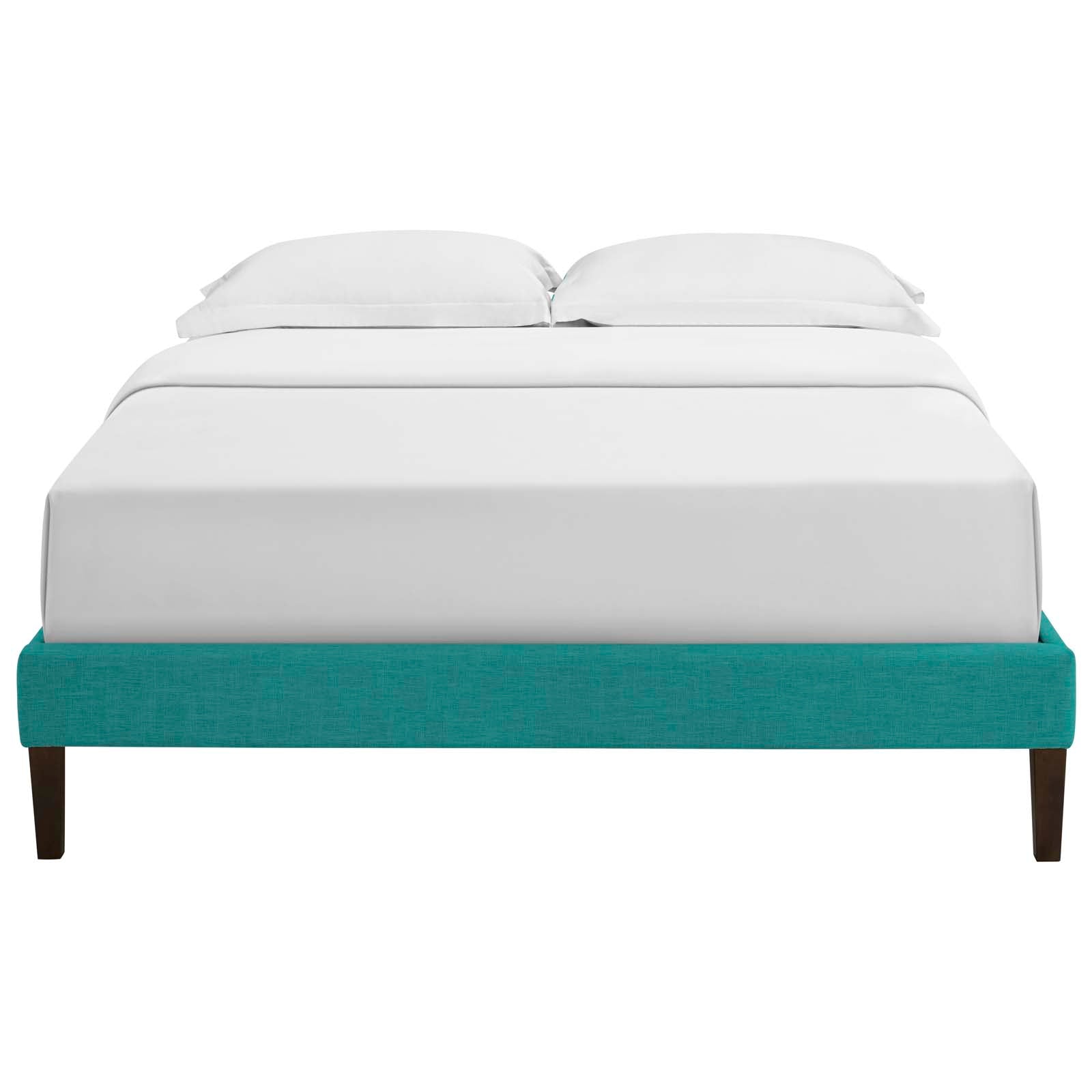 Tessie Fabric Bed Frame with Squared Tapered Legs By HouseBean