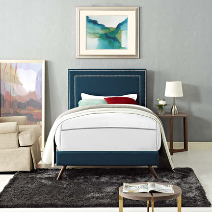 Virginia Fabric Platform Bed with Round Splayed Legs by Modway