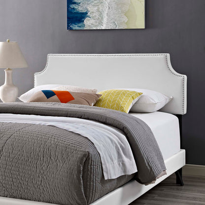 Corene Vinyl Platform Bed with Round Splayed Legs by Modway