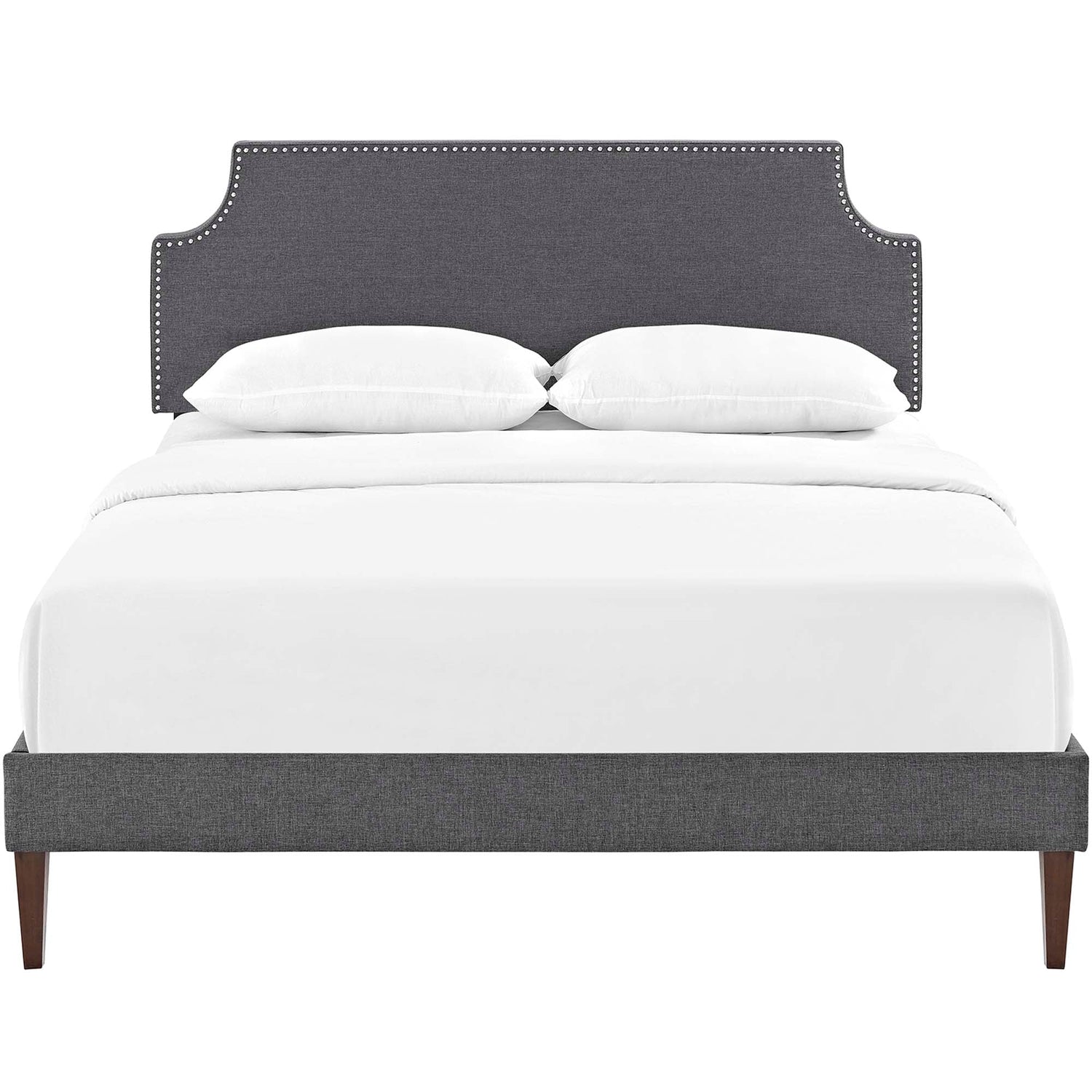 Corene Fabric Platform Bed with Squared Tapered Legs by Modway