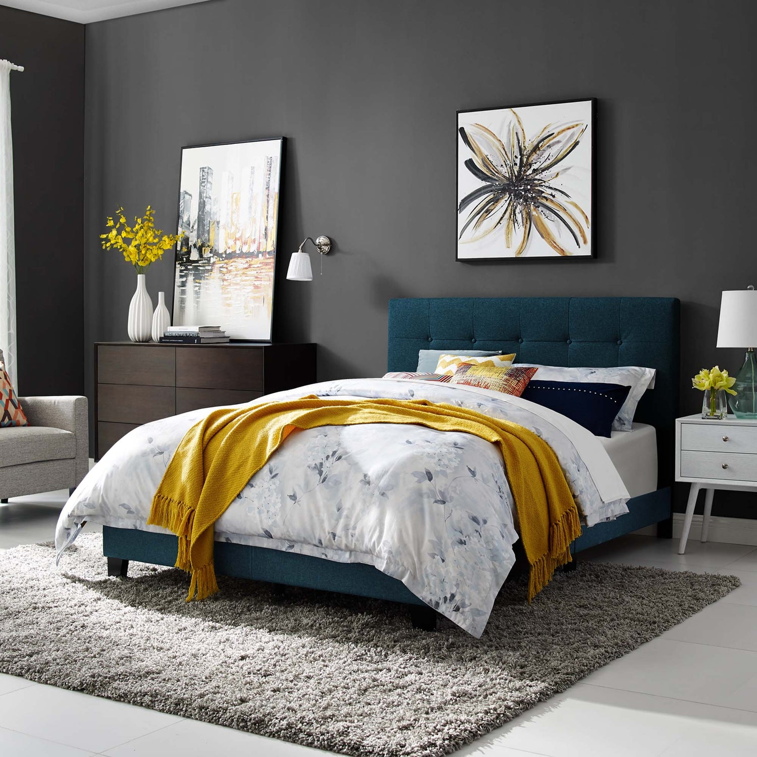 Amira Upholstered Fabric Bed by Modway