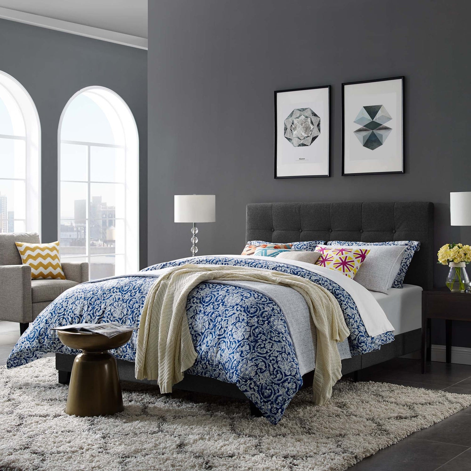 Amira Upholstered Fabric Bed by Modway