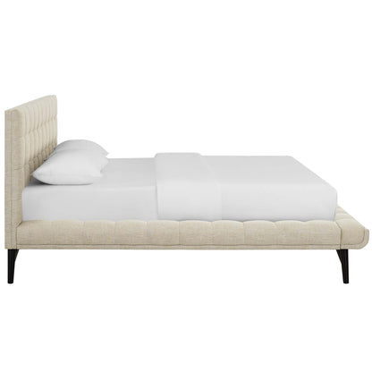 Julia Biscuit Tufted Upholstered Fabric Platform Bed by Modway