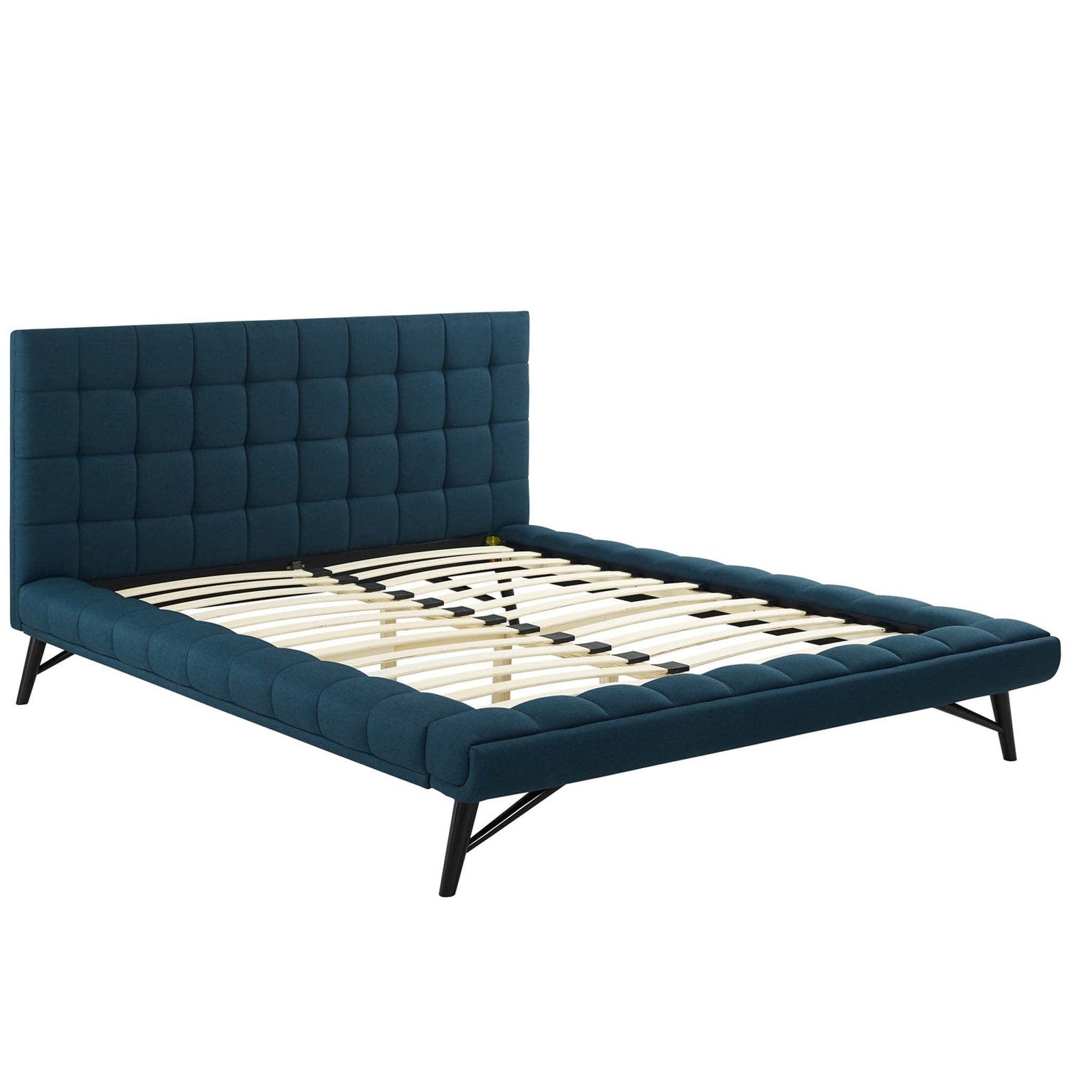 Julia Biscuit Tufted Upholstered Fabric Platform Bed by Modway