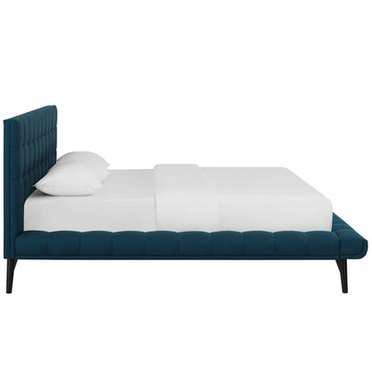 Julia Biscuit Tufted Upholstered Fabric Platform Bed by Modway