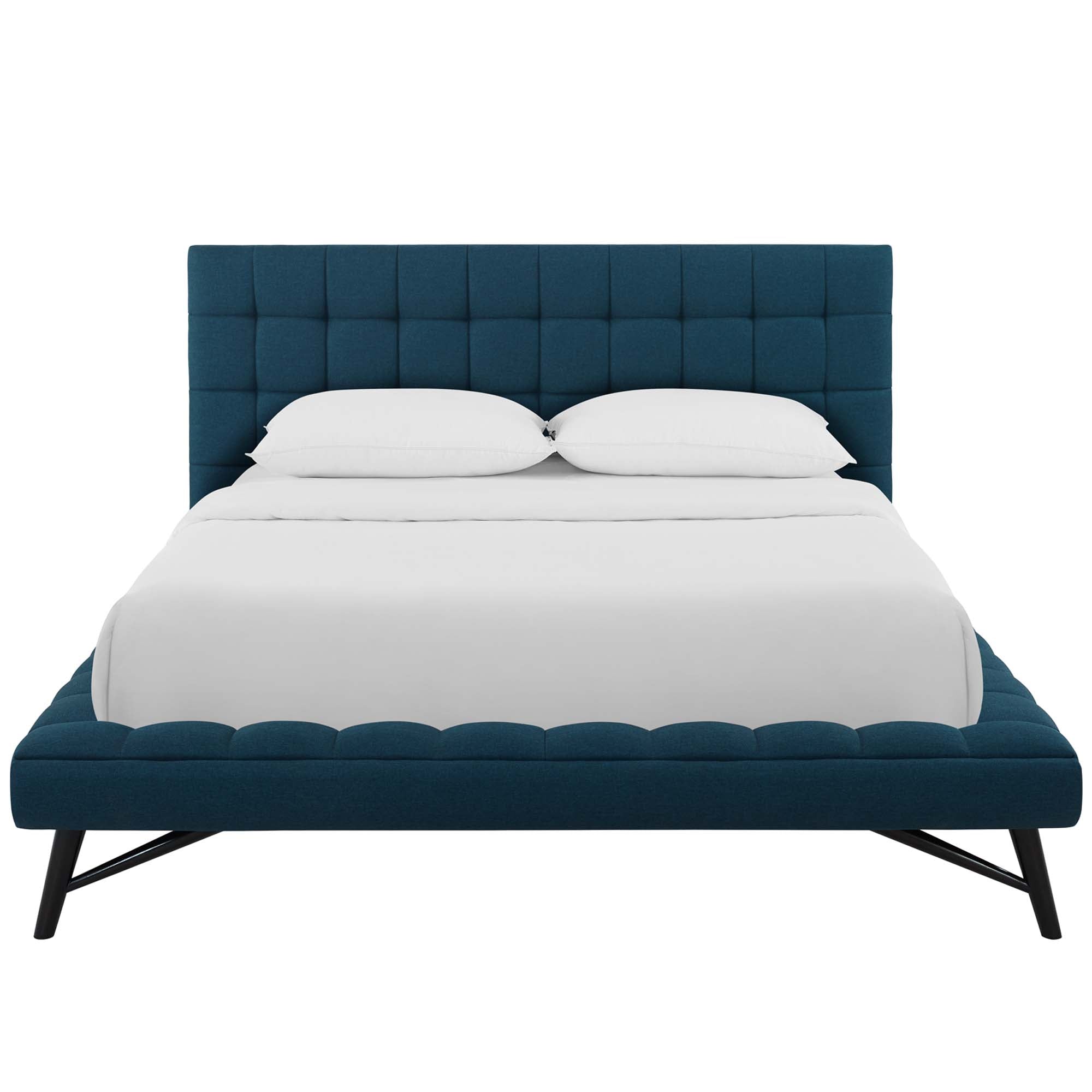 Julia Biscuit Tufted Upholstered Fabric Platform Bed by Modway