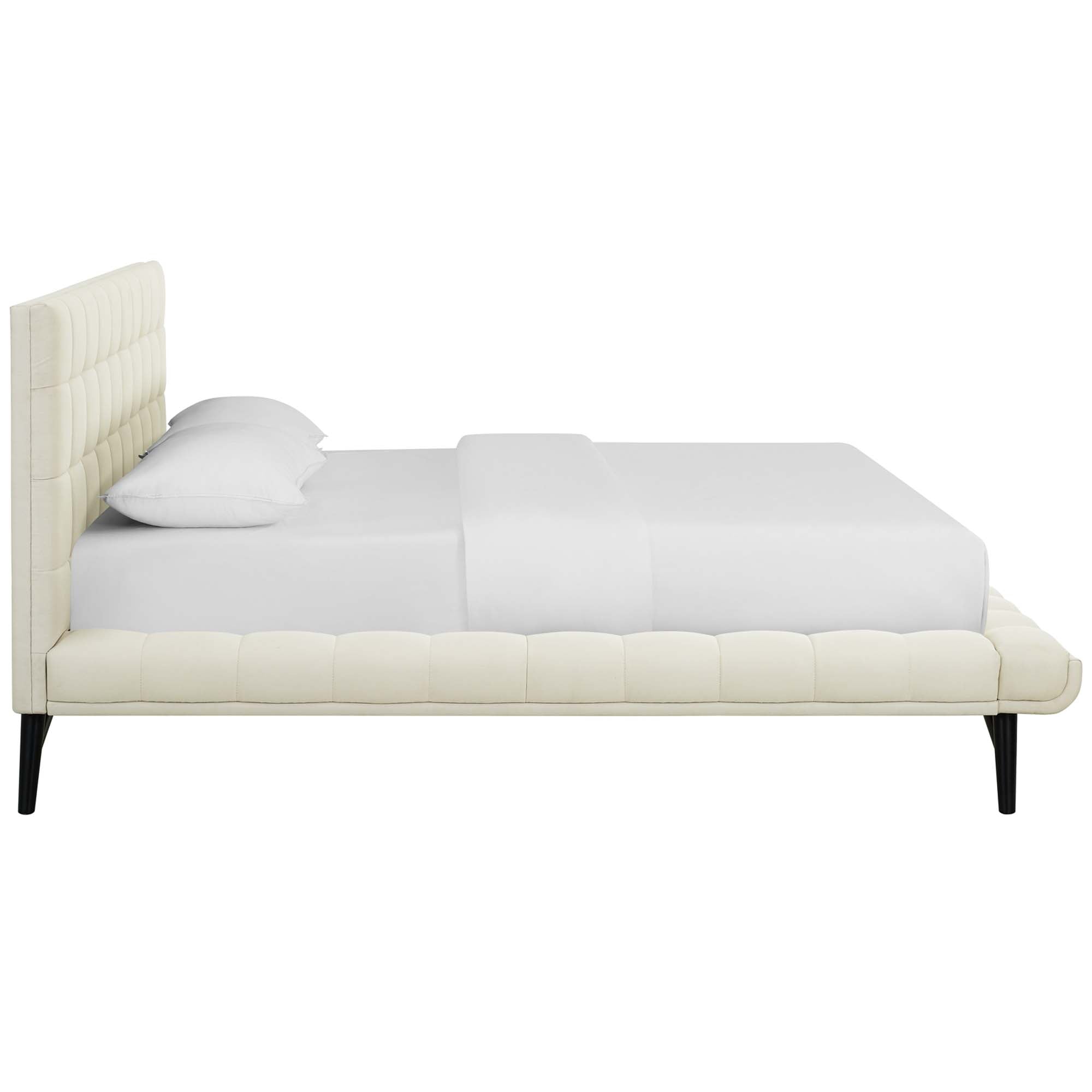 Julia Biscuit Tufted Upholstered Fabric Platform Bed by Modway