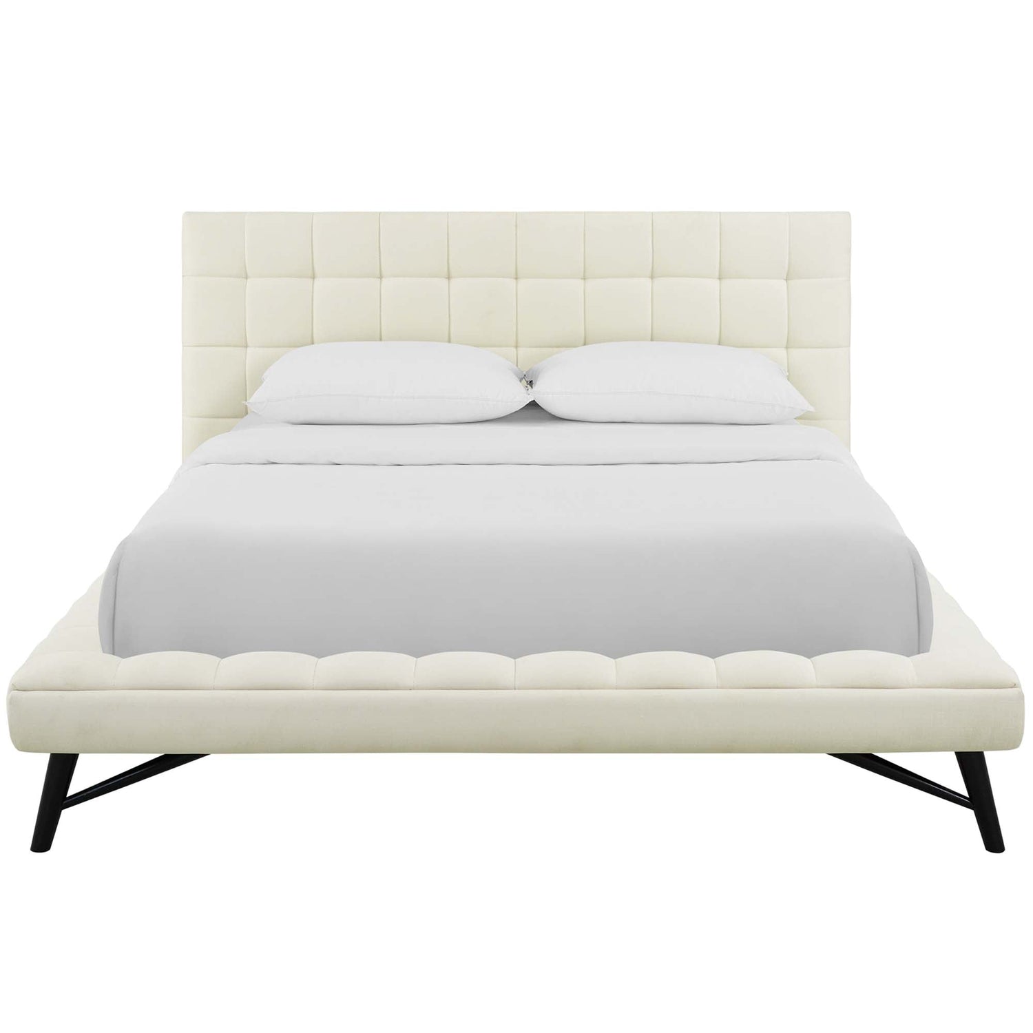 Julia Biscuit Tufted Upholstered Fabric Platform Bed by Modway